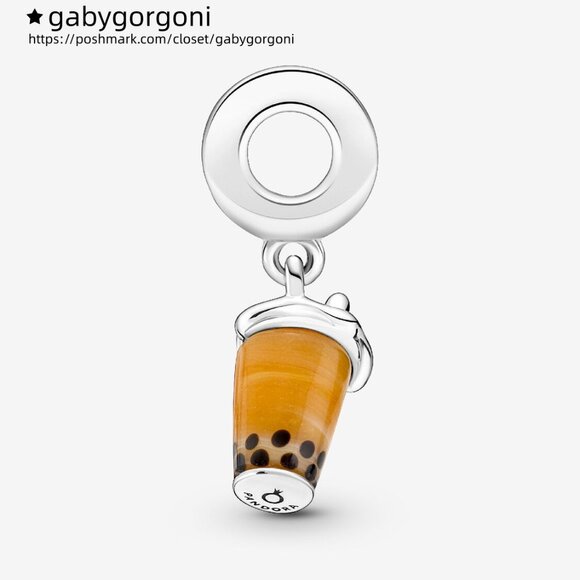 Pandora Murano Glass Bubble Tea Dangle Charm - Picture 3 of 5